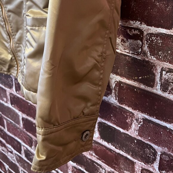 Vintage GUESS JEANS USA Gold Satin Bomber Jacket - Made in Canada - Size S - Picture 7 of 11
